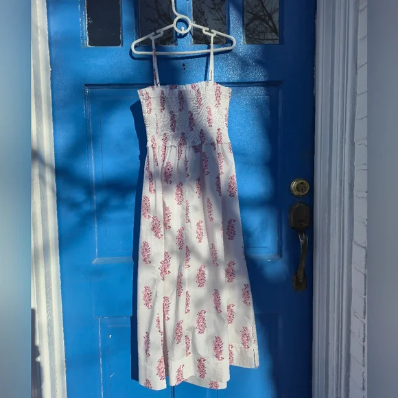 J.Crew Smocked Cotton Poplin Dress - Picture 7 of 9